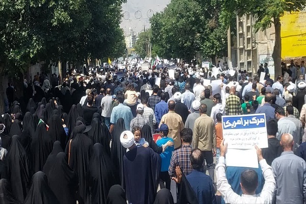 مردم کرمانشاه علیه جنایت رژیم صهیونی فریاد انتقام سردادند