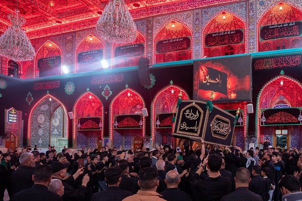 تشییع نمادین پیکر امام سجاد (ع) در کربلا + عکس