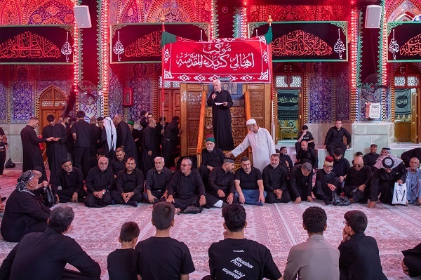 تشییع نمادین پیکر امام سجاد (ع) در کربلا + عکس