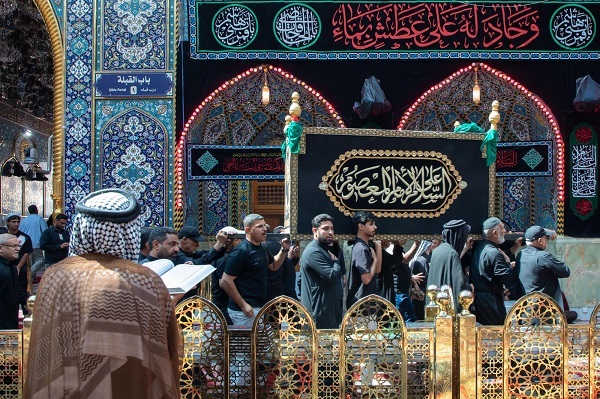 تشییع نمادین پیکر امام سجاد (ع) در کربلا + عکس