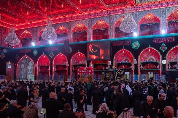 تشییع نمادین پیکر امام سجاد (ع) در کربلا + عکس