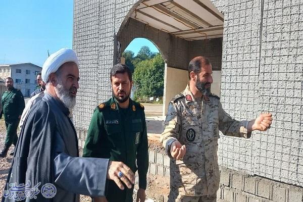 مراحل پایانی تکمیل یادمان شهید گمنام در پادگان آموزشی شهید یونسی سوادکوه شمالی