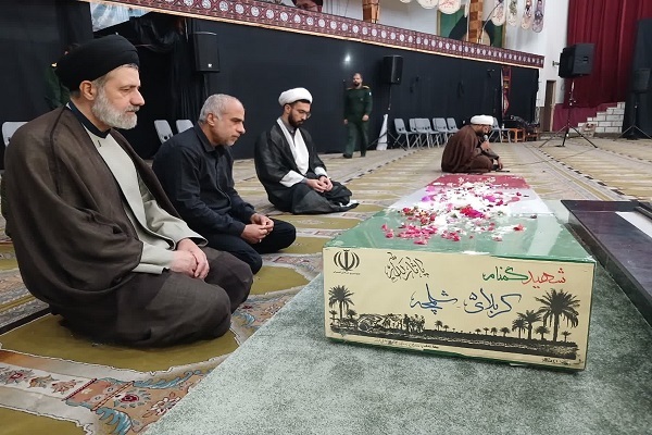 استقبال پاسداران ساری از شهید ۴۱ ساله خوشنام با زمزمه‌ زیارت عاشورا