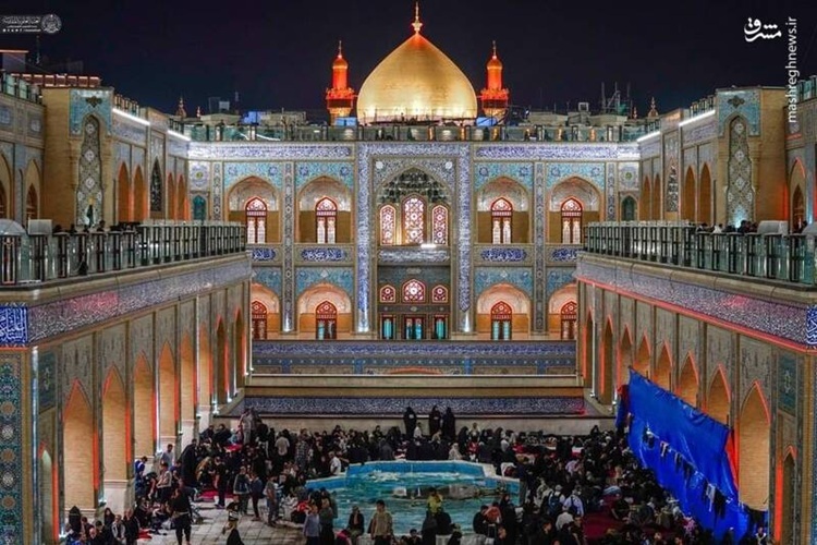 صحن حضرت زهرا (س) در حرم مطهر امام علی (ع) ب
