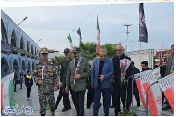 آیین معنوی غبارروبی و عطر افشانی به مناسبت هفته بسیج
