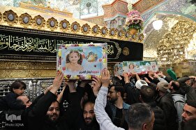 تشییع 17 شهید تجاوزات اخیر رژیم صهیونی در حرم حضرت معصومه (س)