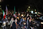 عکس | تجمع شبانه مردم مشهد در حمایت از مدافعان وطن