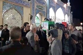 فیلم | لحظاتی از تشییع پیکر شهید امیر سپهبد موسوی در قم