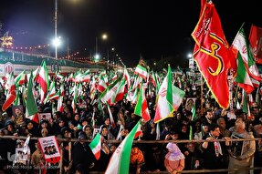 عکس | اجتماع بزرگ مردم اهواز در اتوبان آیت‌الله بهبهانی