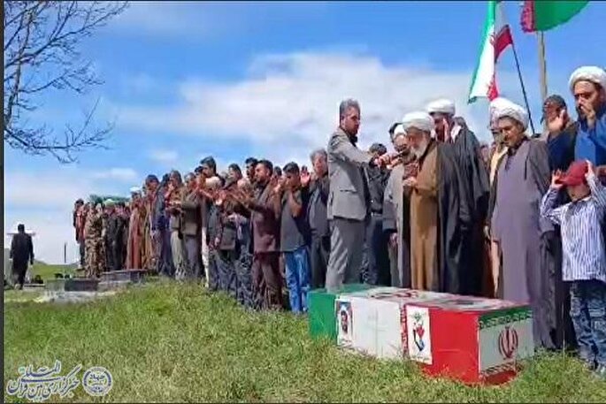 تشییع و تدفین پیکر پاسدار شهید رامین رمضانی در بندر دودانگه ساری