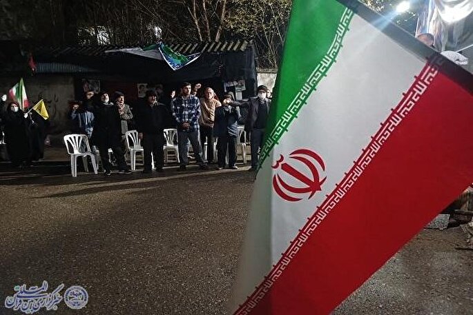 سی‌وهفتمین شب ایستادگی مردم سنگده در خونخواهی امام شهید