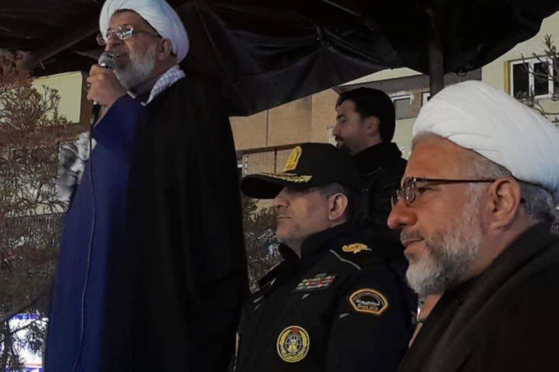حضور حجت‌الاسلام علی شیرازی، رئیس سازمان عقیدتی سیاسی فراجا در اجتماع مردم همدان