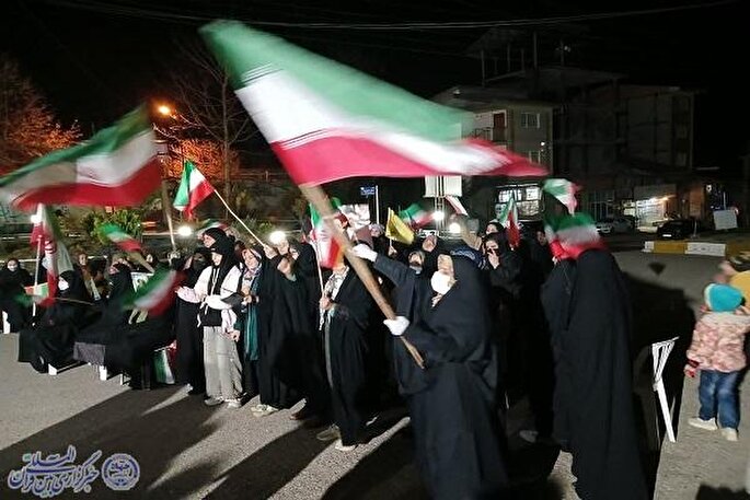 حماسه مردم سنگده در سی‌وهشتمین شب اقتدار