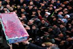 تشییع پیکر شهید محمدرضا جاوید در روستای کاج قم برگزار شد
