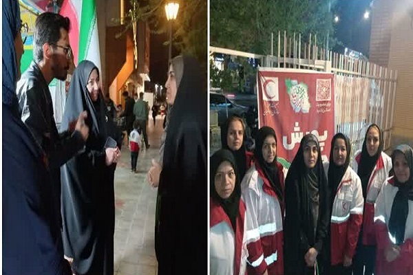 بازدید سمیراکرمی از مواکب فرهنگی شب‌های اقتدار