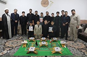 دیدار کاروان قرآنی نور با خانواده شهدای دانش آموز میناب