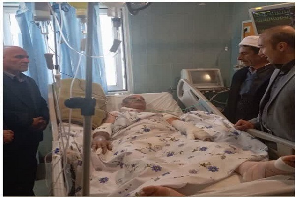 عیادت جانشین سپاه بوکان با مجروحان این شهرستان