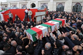 تشییع پیکر 21 شهید تجاوز آمریکایی _ صهیونی در تبریز