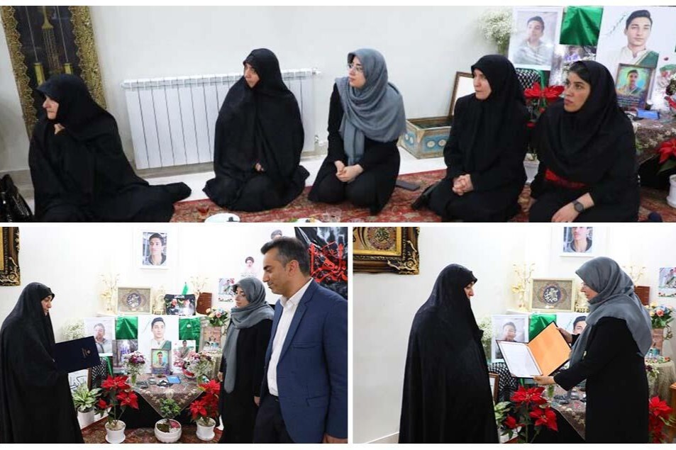 ابلاغ پیام وزیر تعاون به خانواده شهید نوجوان «امیرمحمد نظری»