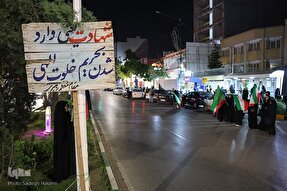 عکس | تجمع شبانه مردم در حمایت از مدافعان وطن در مشهد