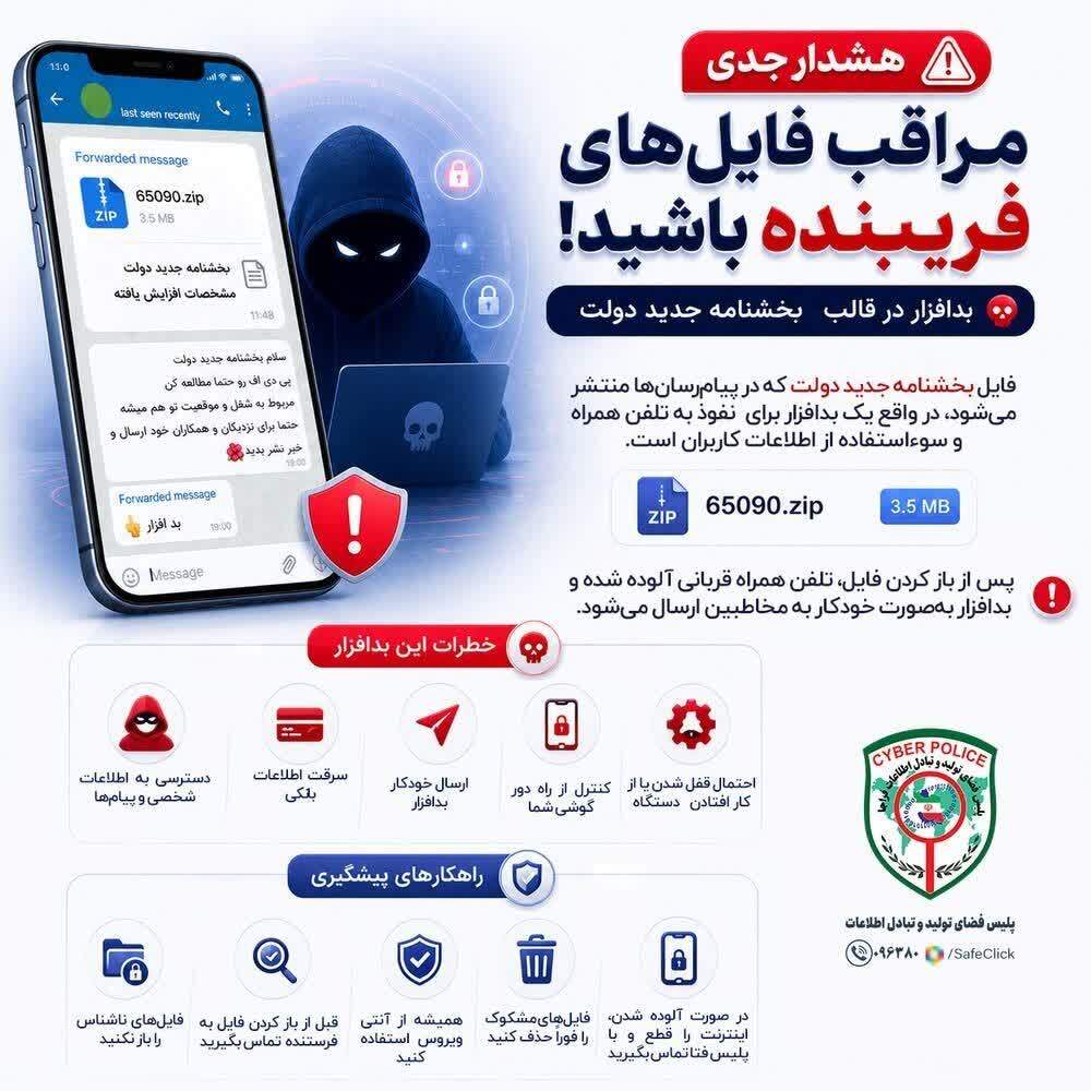مراقب بدافزار «بخشنامه جدید دولت» باشید