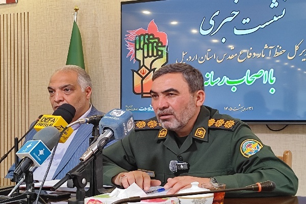 سرهنگ علی حبیب‌زاده، مدیرکل حفظ آثار و نشر ارزش‌های دفاع مقدس استان اردبیل