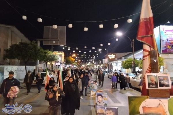 برپایی سومین شب از نمایشگاه نقاشی شهدایی در اجتماع شبانه بابلسر