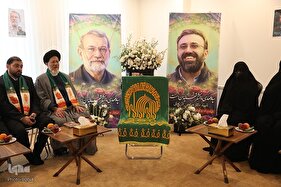 کاروان زیر سایه خورشید در منزل شهید لاریجانی