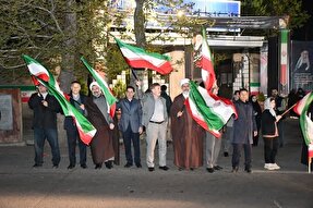 عکس |  اجتماع دانشگاهیان دانشگاه تبریز در حمایت از آرمان‌های انقلاب