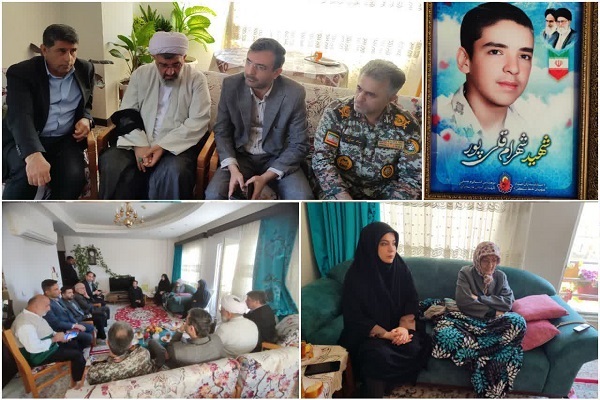 دیدارمسولان بابلسر با خانواده شهید شهرام قلی‌پور