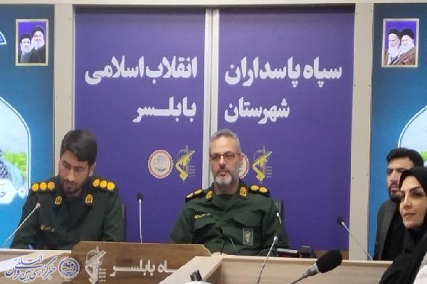 نشست خبری سرهنگ حسین علیزاده، فرمانده سپاه ناحیه بابلسر با اصحاب رسانه
