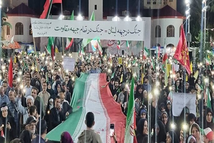 فیلم | از رشت به قهرمانان لبنان با نوای خیبرشکن «یا حیدر»