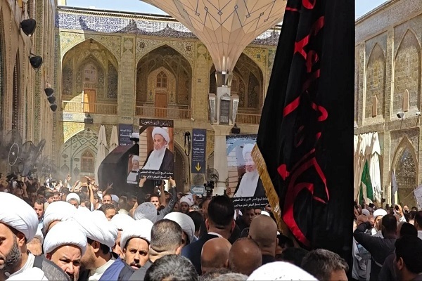 پیکر آیت الله فیاض در نجف اشرف تشییع شد