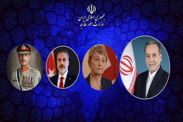 تماس‌های تلفنی عراقچی با وزرای خارجه انگلیس و ترکیه و فرمانده ارتش پاکستان