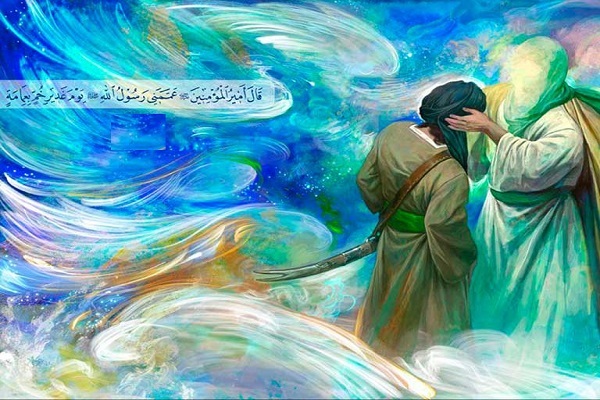 تاج ملائکه بر سر امیرالمومنین علی(ع)