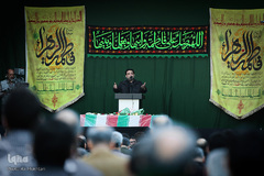 روضه خوانی حاج علی آیینه چی در تجمع عزاداران عاشورای فاطمی در میدان هفت تیر