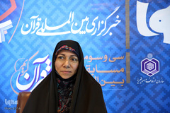 حضور سرکار خانم راضیه جمالی، قاری، داور و مدرس قرآن کریم در غرفه ایکنا