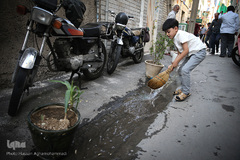 سفره افطار کریم اهل‌بیت(ع)در کوچه پس کوچه‌های جنوب تهران