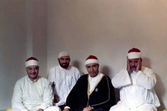 مراسم حج 1976 از سمت راست عبدالباسط محمد عبدالصمد، مصطفی اسماعیل، استاد محمدتقی مروت و أبوالعينين شَعيشَع