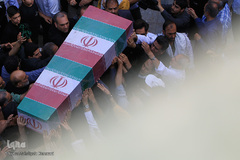 مراسم تشییع و خاکسپاری شهید گمنام در فدراسیون تکواندو 