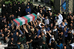 مراسم تشییع و خاکسپاری شهید گمنام در فدراسیون تکواندو 