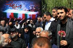 مراسم تشییع و خاکسپاری شهید گمنام در فدراسیون تکواندو 