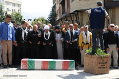 مراسم تشییع و خاکسپاری شهید گمنام در فدراسیون تکواندو 