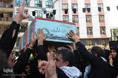 مراسم تشییع و خاکسپاری شهید گمنام در فدراسیون تکواندو 