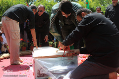 مراسم تشییع و خاکسپاری شهید گمنام در فدراسیون تکواندو 