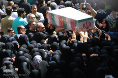 مراسم تشییع و خاکسپاری شهید گمنام در فدراسیون تکواندو 