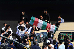 مراسم تشییع و خاکسپاری شهید گمنام در فدراسیون تکواندو 