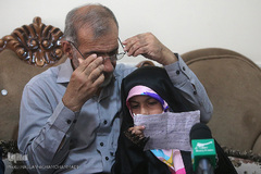 پدر و دختر شهید قرآنی مدافع حرم «مصطفی صدرزاده»