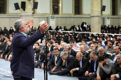 دیدار خانواده‌های شهدای منا با رهبر معظم انقلاب