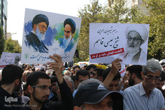 راهپیمایی نمازگزاران درمحکومیت جنایات آل‌سعود